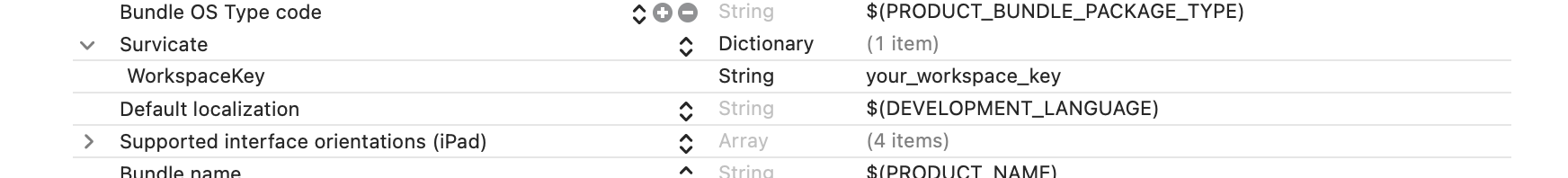 Info.plist example